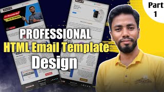 Responsive #html #email #template design tutorial in Bangla - 2023 | full page | Part-1