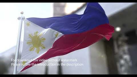 Philippines flag with 3d effect blowing in the wind 3D Flag V2 long