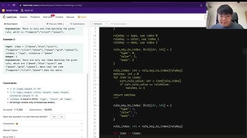 Leetcode Python - Easy - Count Items Matching a Rule (Linear - Single Pointer)
