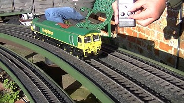 Video 47. Aristocraft Gauge 1 Class 66 with Radio Control and Digisound