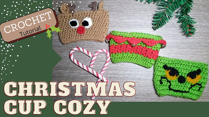 Crochet Christmas Cup Cozy Tutorial