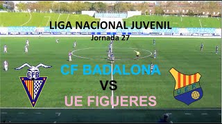 CF BADALONA vs UE FIGUERES【LIGA NACIONAL JUVENIL 2021/2022_JORNADA27】