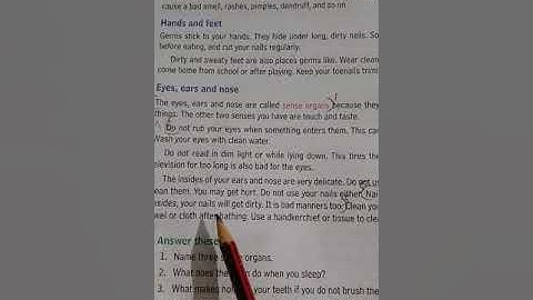 Class 4 EVS chapter-3 Taking care of yourself