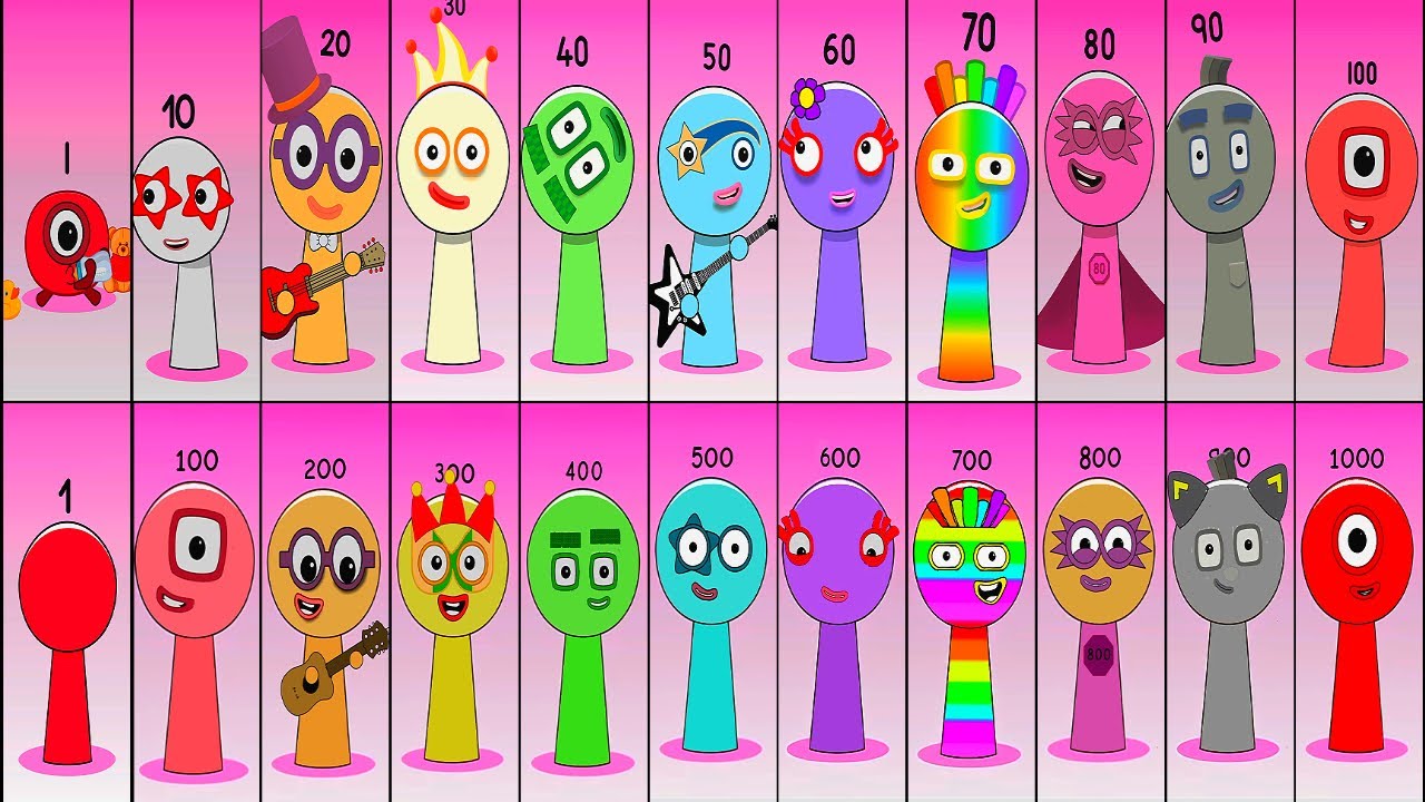 Sprunki OC ALL Numberblocks 01 - 1000 | Compilation Incredibox #sprunki ...