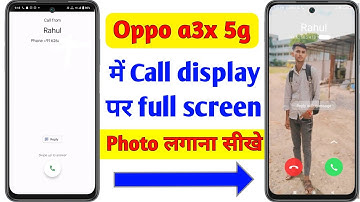 Oppo a3x 5g call photo setting | oppo call display par photo kaise lagaye