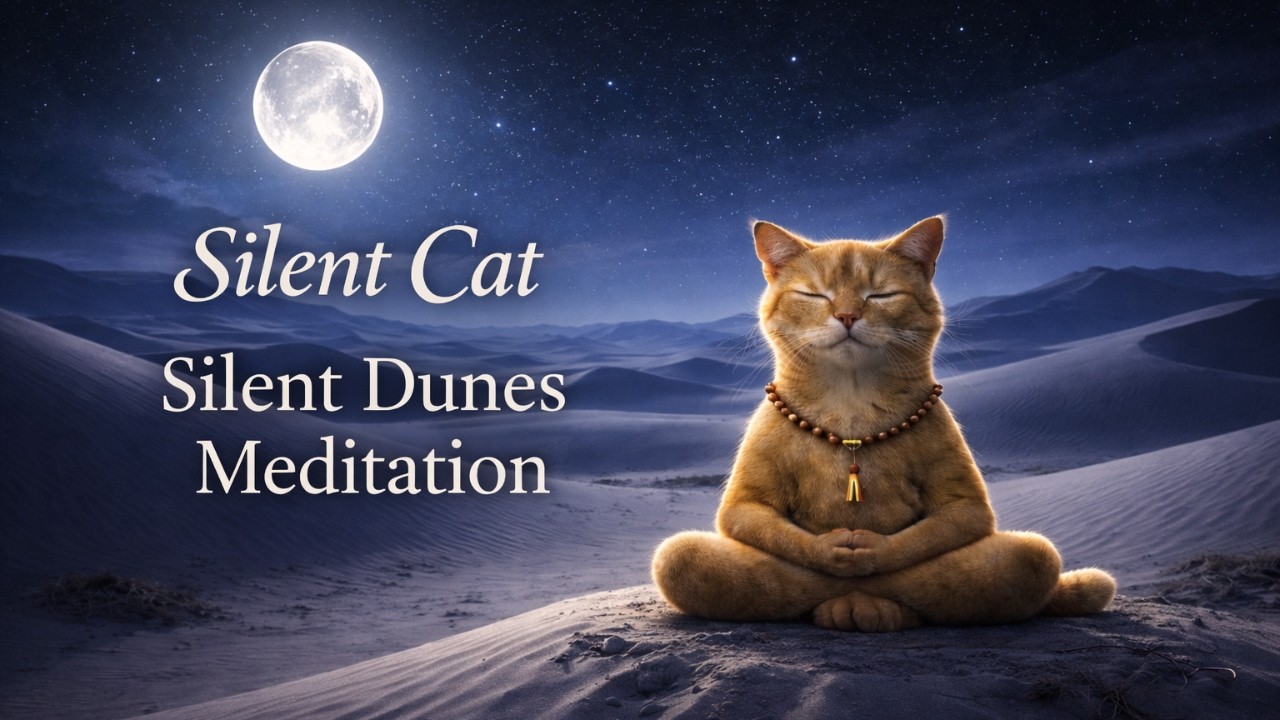 Silent Cat | with RAF - Silent Dunes Meditation (Inner Peace Meditation)