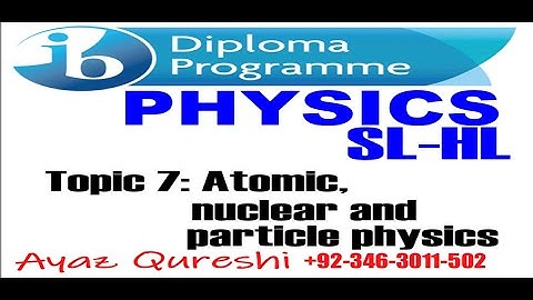 IB TOPIC 7 Discrete energy and radioactivity,Nuclear reactions,the structure of atom lecture-2