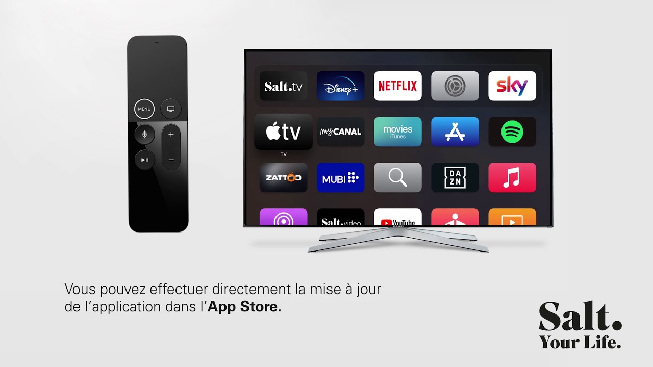 14. Mettre à jour votre application Salt TV Apple Remote YouTube