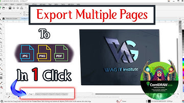 How to Export Multiple Pages to JPG / PNG / PDF in 1 Click in CorelDRAW | CorelDRAW 2020