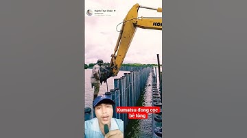#excavator máy xúc đất đóng cọc bê tông cực mạnh miền tây #fypシ゚viral