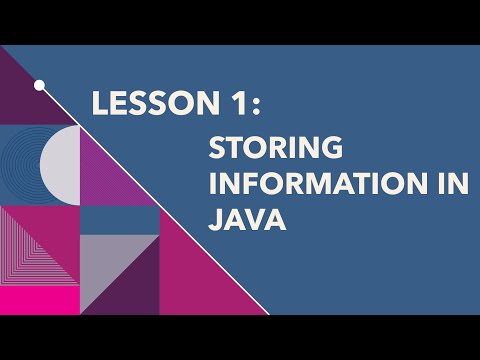 Lesson 1 - Storing Information in Java - YouTube