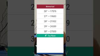 Best App For Learning Cube/Square/Table For SSC CGL/CHSL/MTS/CPO 2022 #ssc #cgl #ssc2022 #dumraontv screenshot 3