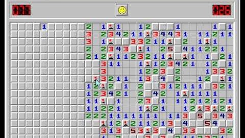 Minesweeper expert solved in 38,13 (39) s. (Former Russian record)