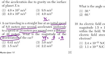 Physics regents exam 2017 :)