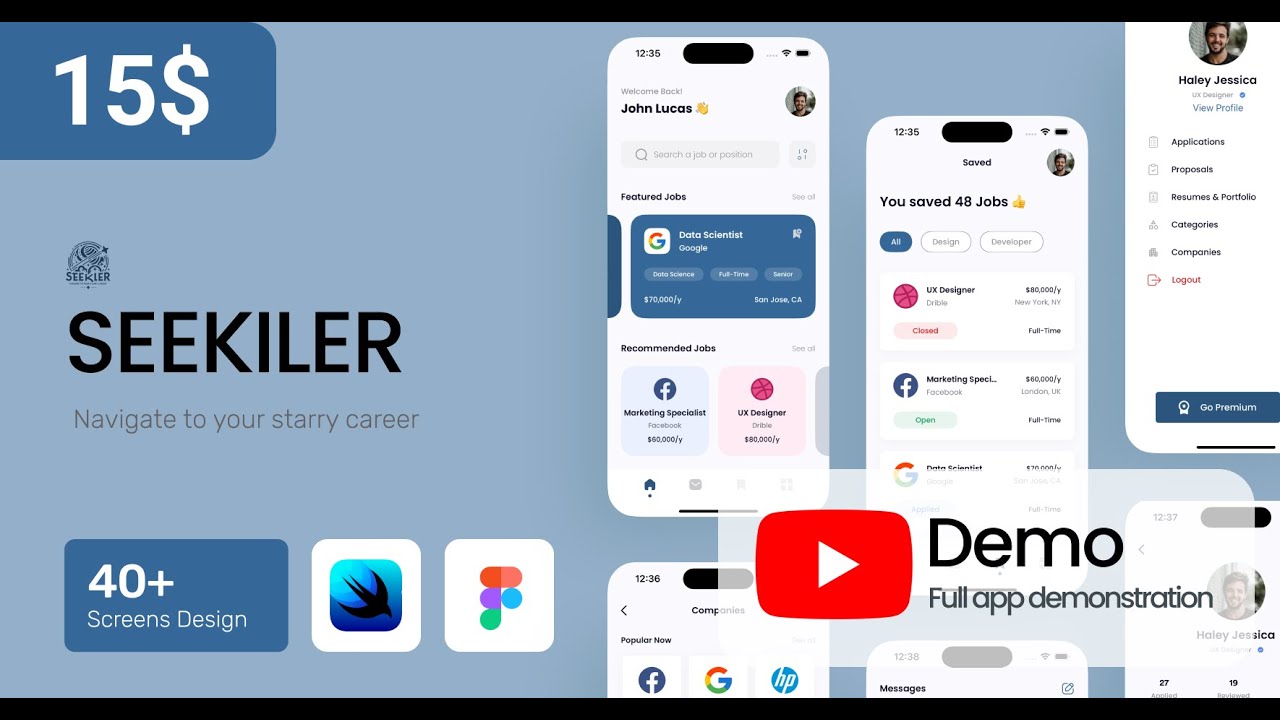 Seekiler (iOS UI Kit Swift UI ) Demo Video - YouTube