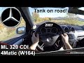 Mercedes ML 320 CDI 4Matic (2007) POV Test Drive + Acceleration 0 - 200 km/h