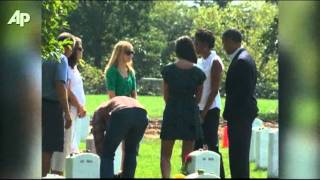 Raw Video: Obama Pays Tribute to U.S. War Dead