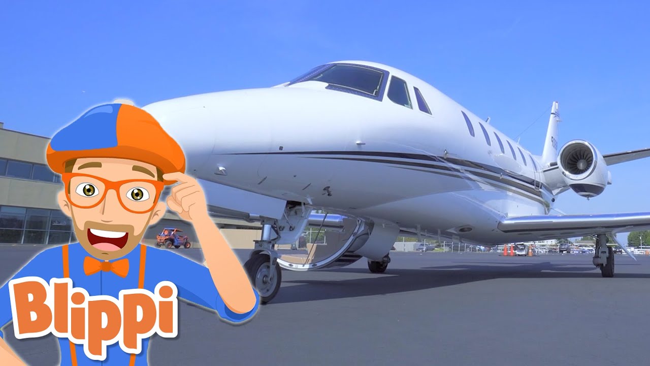 Blippi explores a Private Jet! | Blippi | Cars, Trucks & Vehicles