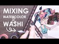 COMBINING ART MEDIUMS - Washi Tape and Watercolor... Do they mix?!