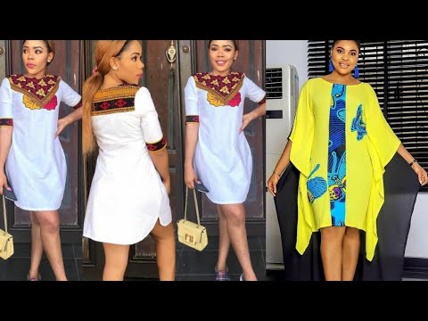 ankara combination with plain material