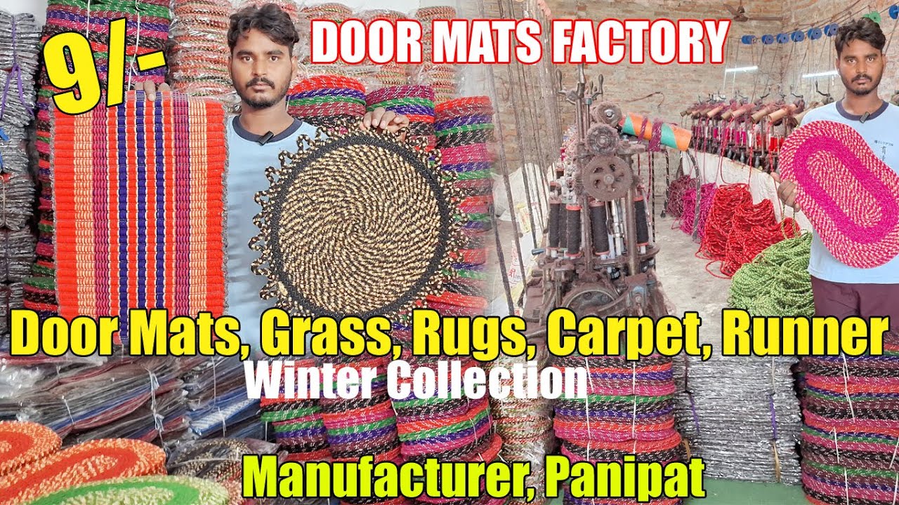 9/- Door Mats, Grass Mats, Rugs, Carpet, Runner factory manufacturer Panipat