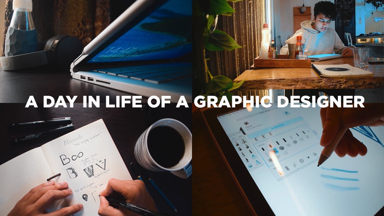 กราฟฟิกดีไซเนอร์  New  A Day in Life of a Graphic Designer.