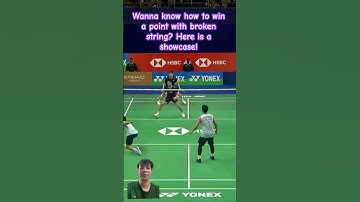 Broken string but can win the point. How? #badminton #badmintonlovers #bwf @badmintonkorea