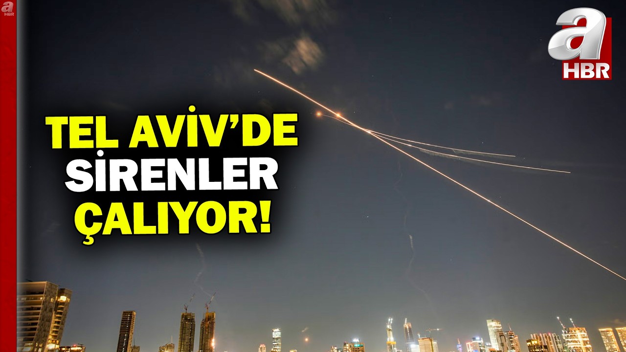 Tel Aviv'de siren sesleri! Her noktasına saldırı alarmı | A Haber