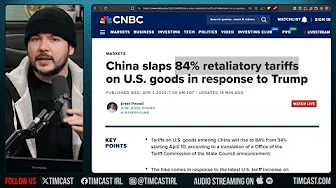 China RETALIATES With 84% Tariff On US, Trump WILL NEVER Surrender, EU Announces Retaliation On US