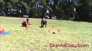 Dre Baldwin Pushup Circuit -- Normal Wide Diamond Chest Triceps Shoulders Arms Core Strength