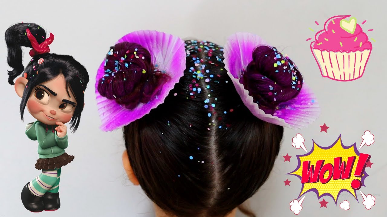 Dia do cabelo maluco na escola 🧁 como fazer o penteado de cupcake -  penteado para crianças - thptnganamst.edu.vn