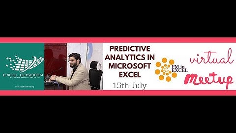 Virtual Meetup: Predictive Analytics In Microsoft Excel (Forecasting & Regression)