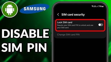 How To Disable SIM PIN  On Samsung
