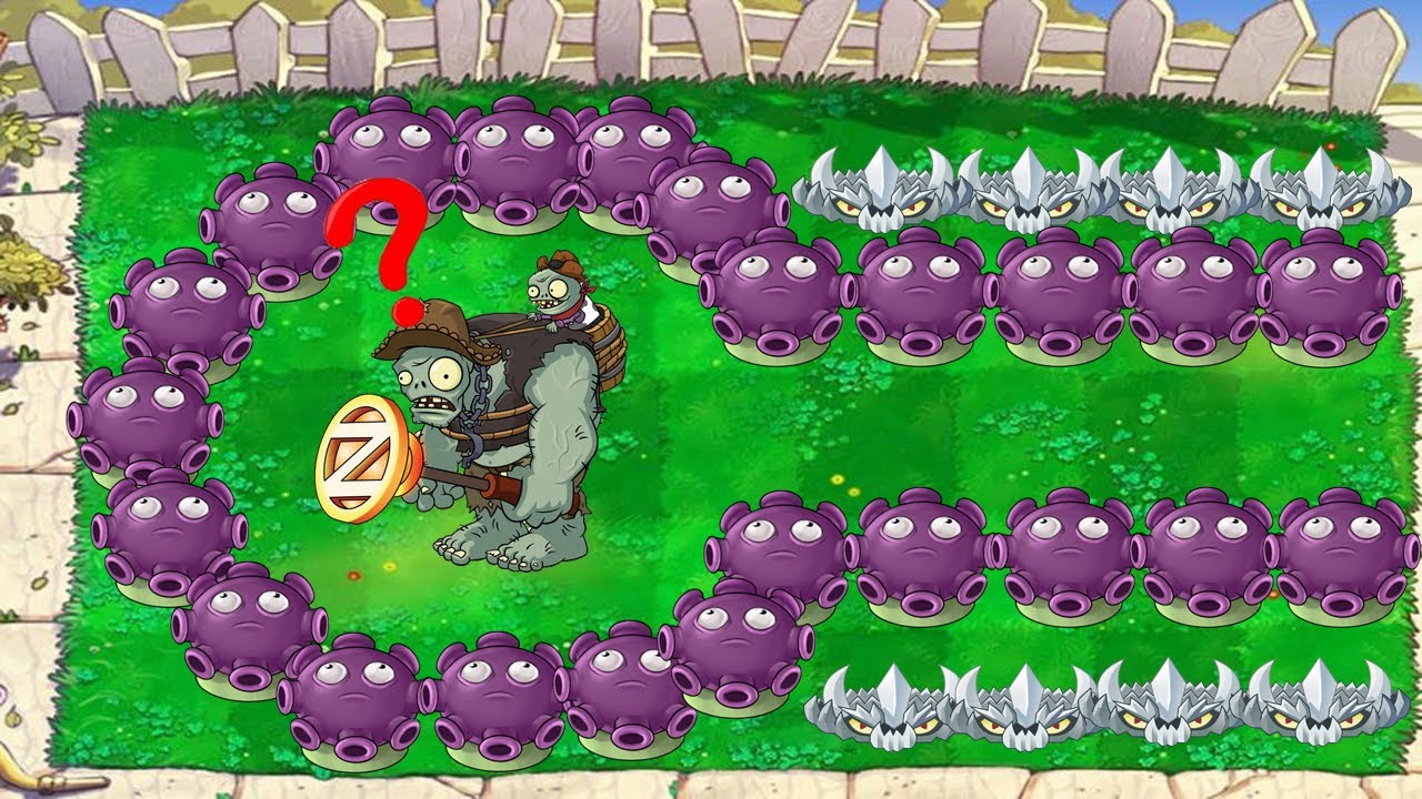 99 Gloom Shroom vs 9999 Giga Gargantuar - Plants vs Zombies Hack - YouTube