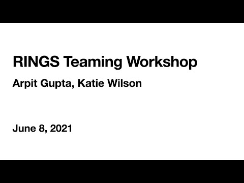 RINGS Teaming Workshop, June 8