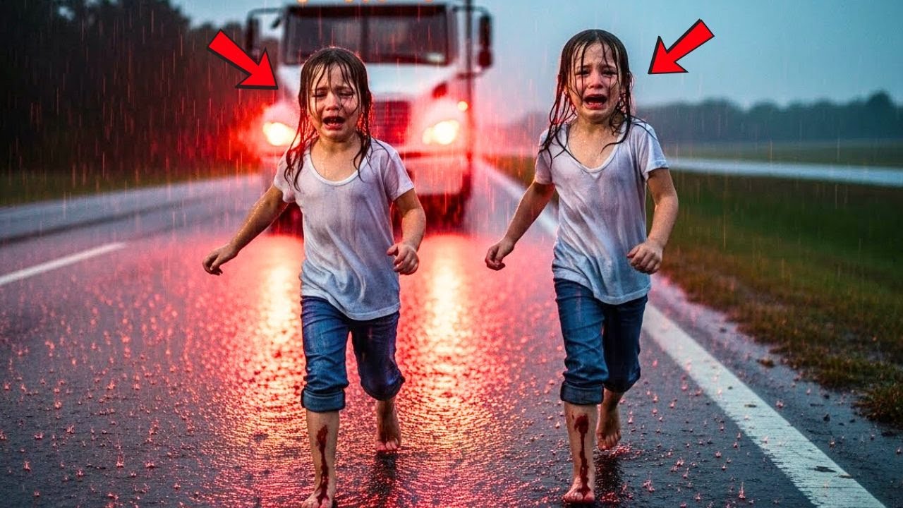 Camioneros rescatan gemelas descalzas llorando en carretera: ¡Se llevó a nuestra mamá! gritaban