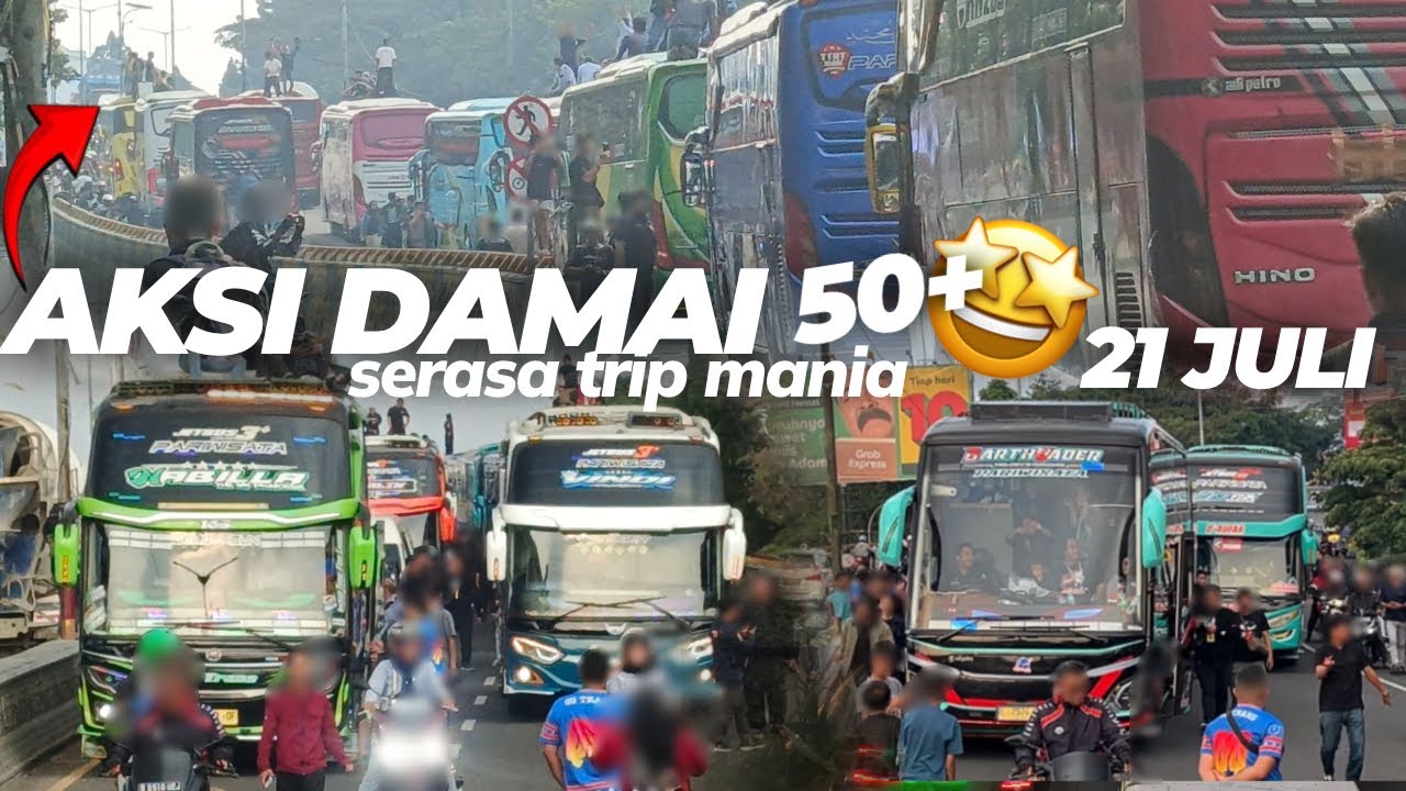 DEMO AKSI DAMAI DI GEDUNG SATE BIKIN HEBOH WARGA BANDUNG‼️ 50+ bus yang hadir