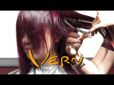 Bob with a rounded Bang/fringe Mid-long contrastive haircuts for lady by Cherry, Vern Hairstyles 22