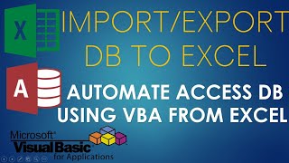 Sync or import data from Access Database to Excel. Excel to Access Automation using VBA - 5