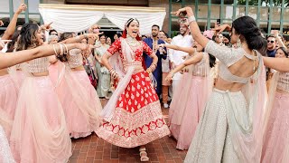 Bride Surprises Everyone With A Dance At The Baraat - Indian Wedding At Baltimore Harborplace Hotel