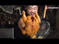 통닭을 튀기는데 빵이 되었습니다. 가마솥통닭! / iron cooker fried chicken