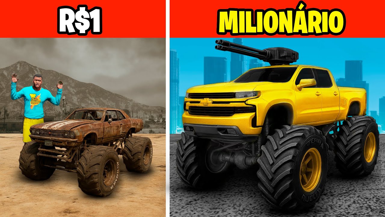 MONSTER TRUCK DE R$1 PARA MILIONÁRIO no GTA 5!