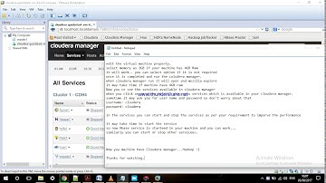 Hadoop installation using Virtual machine (VMWare) - part8