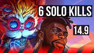 HEIMERDINGER vs K'SANTE (TOP) | 6 solo kills, Dominating, Rank 13 Heimer | NA Grandmaster | 14.9