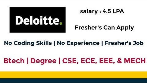 Deloitte Recruitment 2021 | Any Degree and Any Batch | Deloitte Fresher