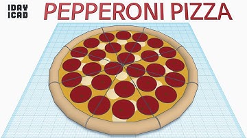 [1DAY_1CAD] PEPPERONI PIZZA (Tinkercad : Know-how / Style / Education)