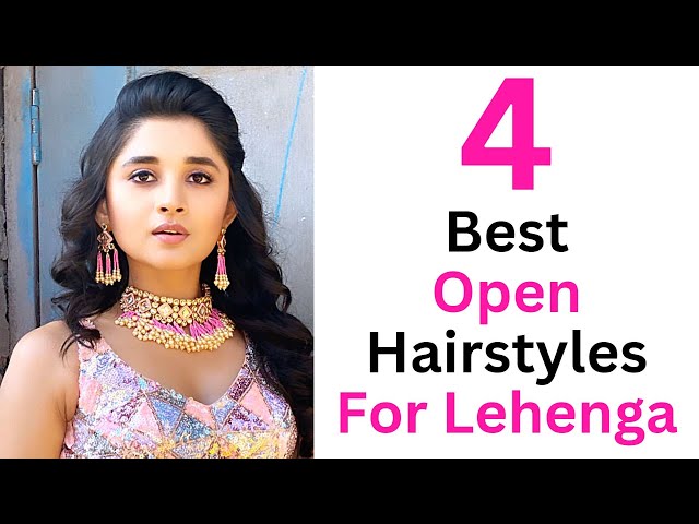6 cute hairstyle for open hair || easy hairstyle | gorgeous hairstyle | hairstyle  for lehenga - YouTube