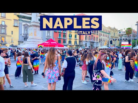 Naples, 이탈리아 | 여름 도시 산책 4K | 2022년 6월 2일