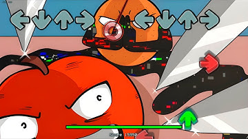 FNF HEY APPLE “SLICED” corrupted ANNOYING ORANGE vs APPLE | come learn with pibby | FNF ANIMATION