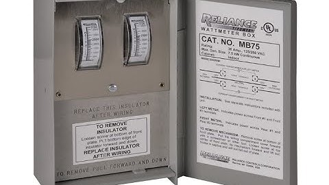 Reliance Controls MB75 Wattmeter Box - Overview